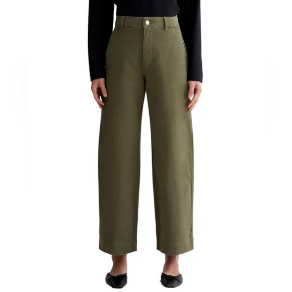 Everlane The Utility Wide-Leg Pant Kalamata Olive Green Size 00 - Picture 1 of 11